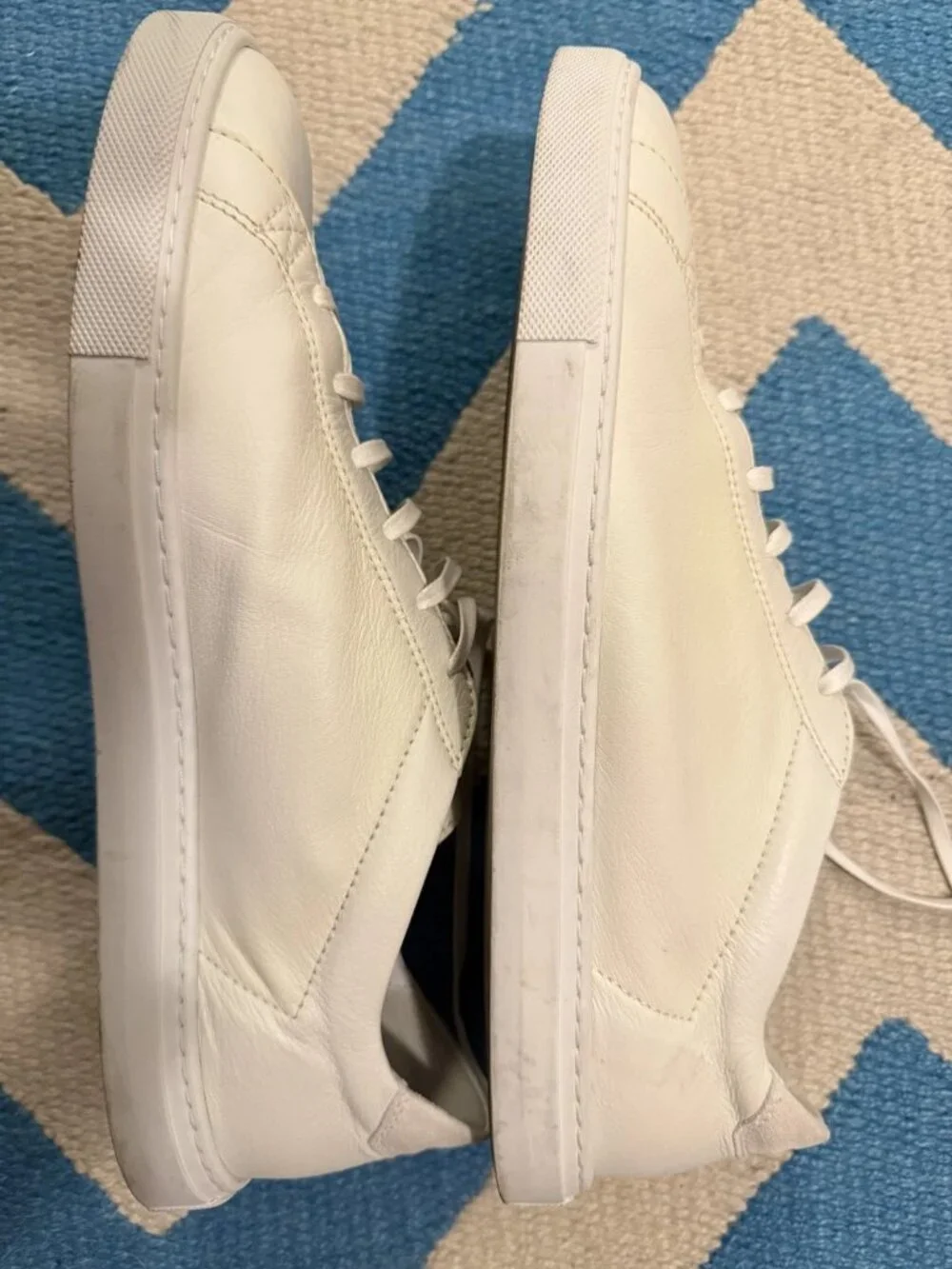 CQP Racquet Sneakers White Leather Unlined / Size EU 45 or US 11 / Light Wear